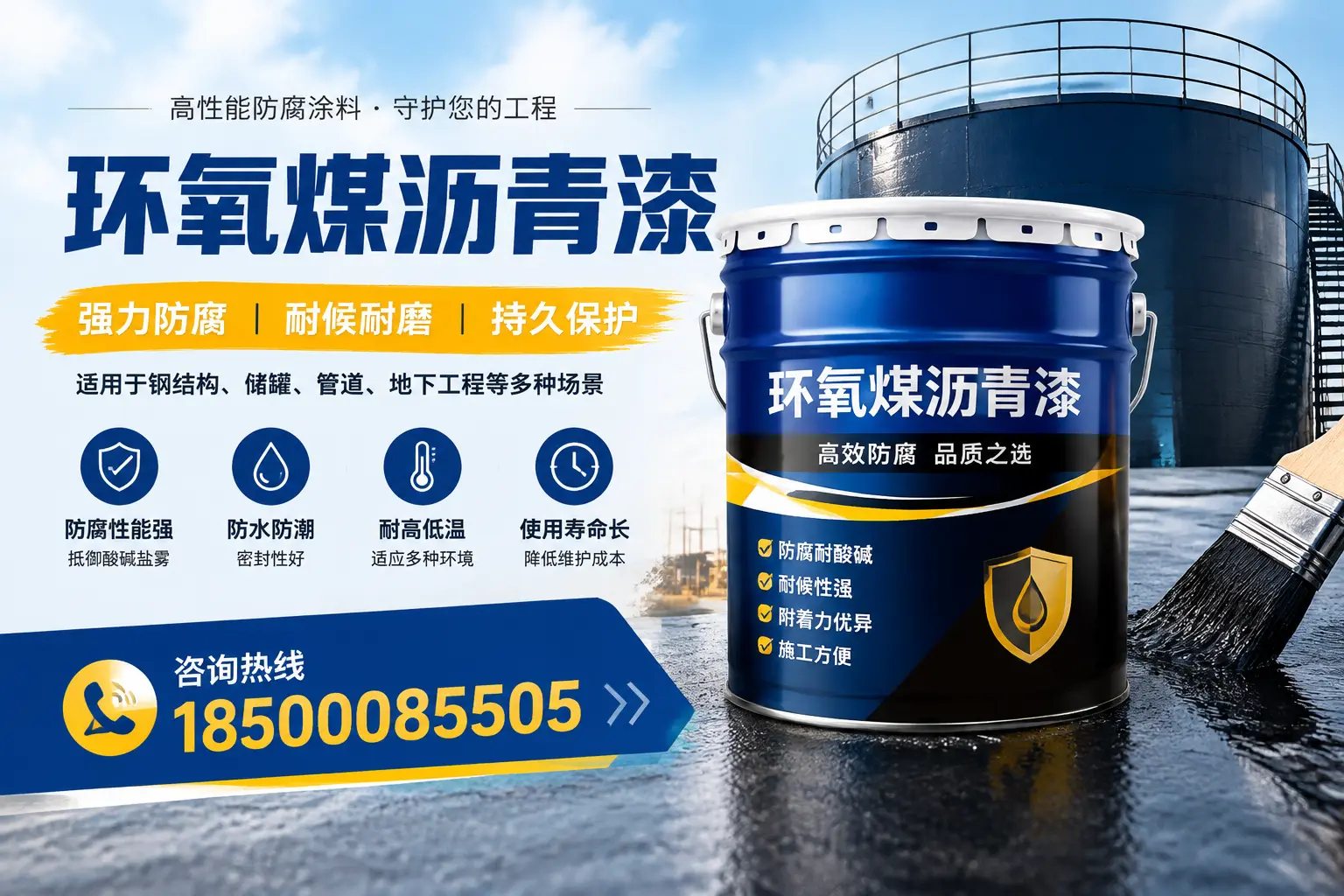 环氧煤沥青漆在工业中的应用，白杨企业的选择